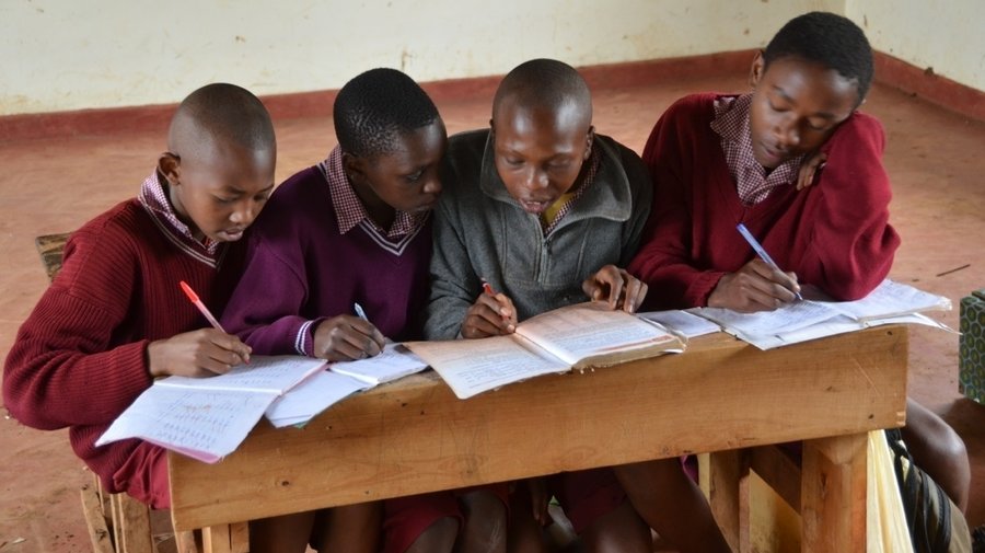 Boys in a Kenyan classroom
