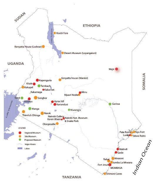 national museums of kenya's sites museums map
