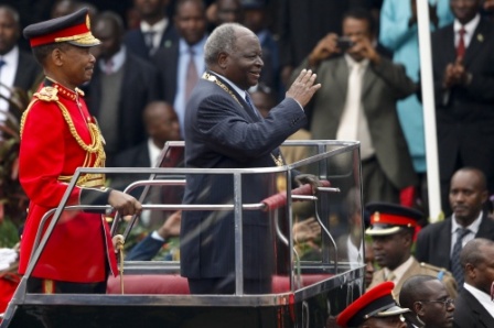 President Mwai Kibaki's open ceremonial Land Rover