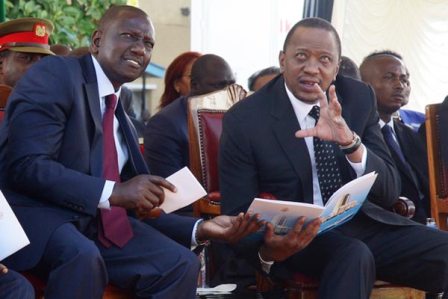 kenya's president uhuru kenyatta and deputy president william ruto urging parliament to pass the security law amendmenrs