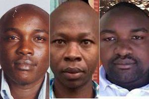 Lawyer Willie Kimani, boda boda motorcycle taxi rider Josephat Mwenda, and taxi driver Joseph Muiruri whose bodies were retrieved from from Ol-Donyo Sabuk River in Machakos County, eastern Kenya, on 30.06.16