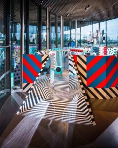 Camille Walala's immersive, eye-popping, body-bending experience of the show titled WALALA X PLAY