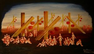 Participating in the event with a painting titled Industrial Apple that captures 'emotions as a reflection of the inner world when interacting with the outer world' is Santiago Ribeiro, a leading proponent of surrealist art who has exibited in Russia since 2011.