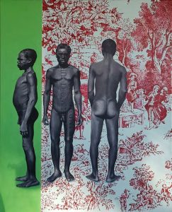 Nirveda Alleck, How Dark Are Your Thoughts II, 2019, oil on canvas, 80 × 100 cm. Courtesy the artist and Black Liquid Art Gallery. Photo: Nirveda Alleck