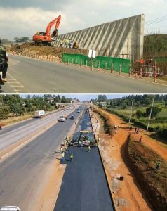 The Rironi–Mau Summit Road includes the Nairobi-Nakuru-Mau Summit (A8) and Nairobi-Maai Mahiu-Naivasha (A8 South) sections
