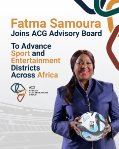 Recognised as one of the most distinguished sport administrators of her generation, Samoura brings more than three decades of international leadership experience spanning sport, development, humanitarian affairs and global governance.
